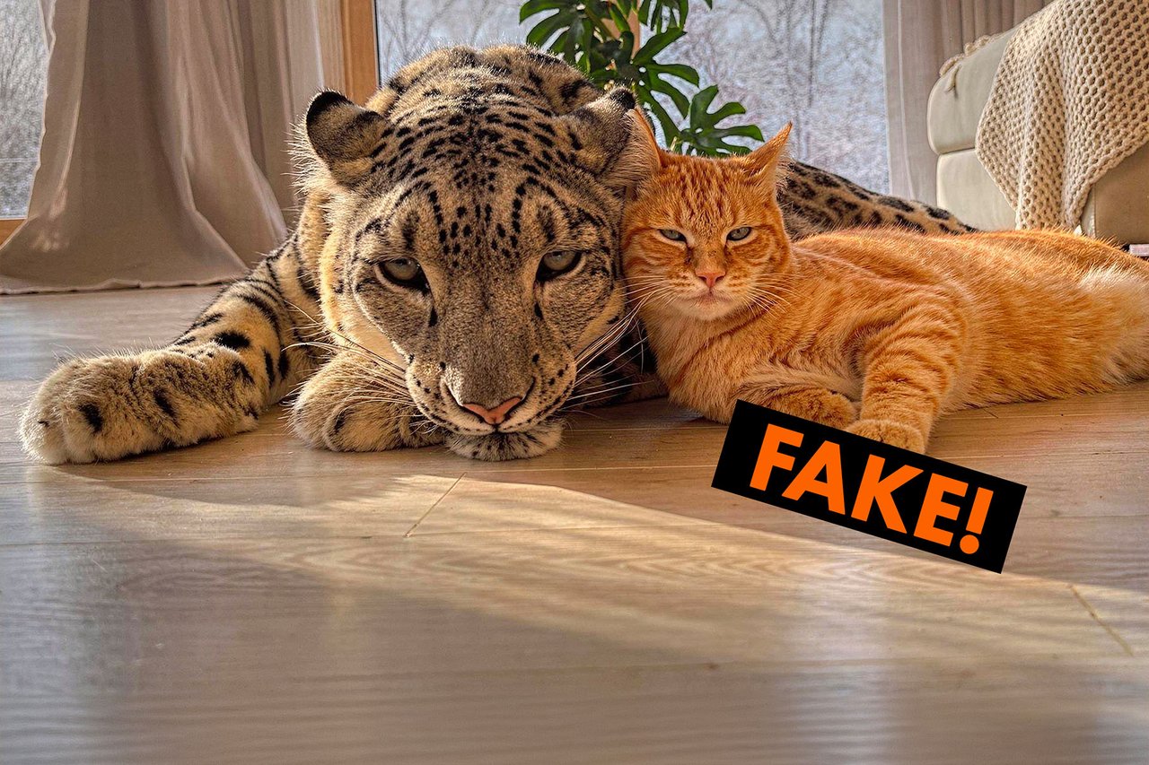 AI Sneleopard og kat