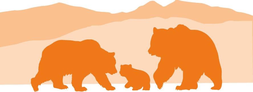 Ikoner af bjørnefamilie